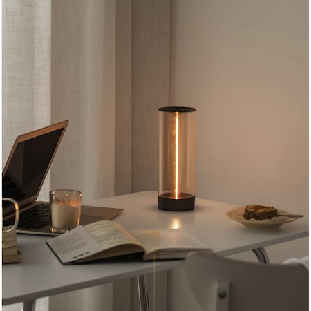 Auge Light Auge Light 12.76 in. Grey Modern Rechargeable and Dimmable Flexible filament LED Table Lamp AGDSLGY2201